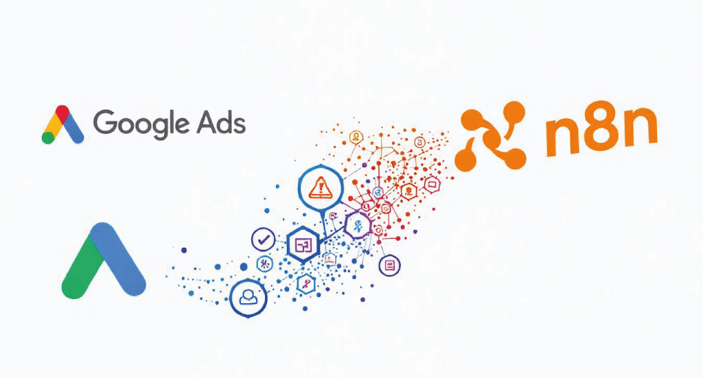 Interface N8N montrant les workflows d'automatisation Google Ads